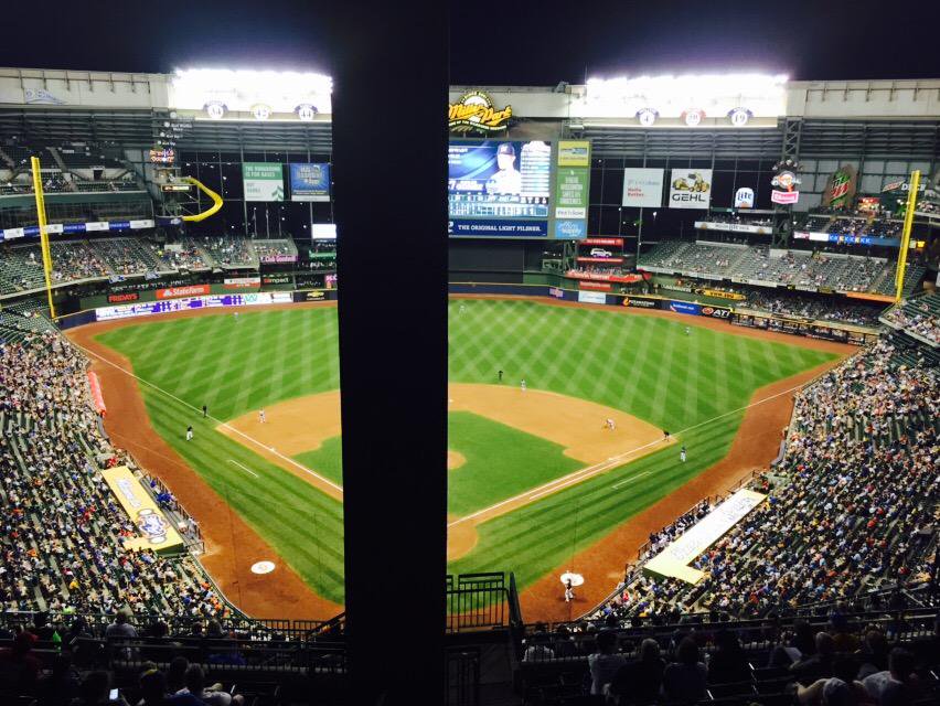 View from the Uecker seats at Miller Park. Home of the Milwaukee Brewers.