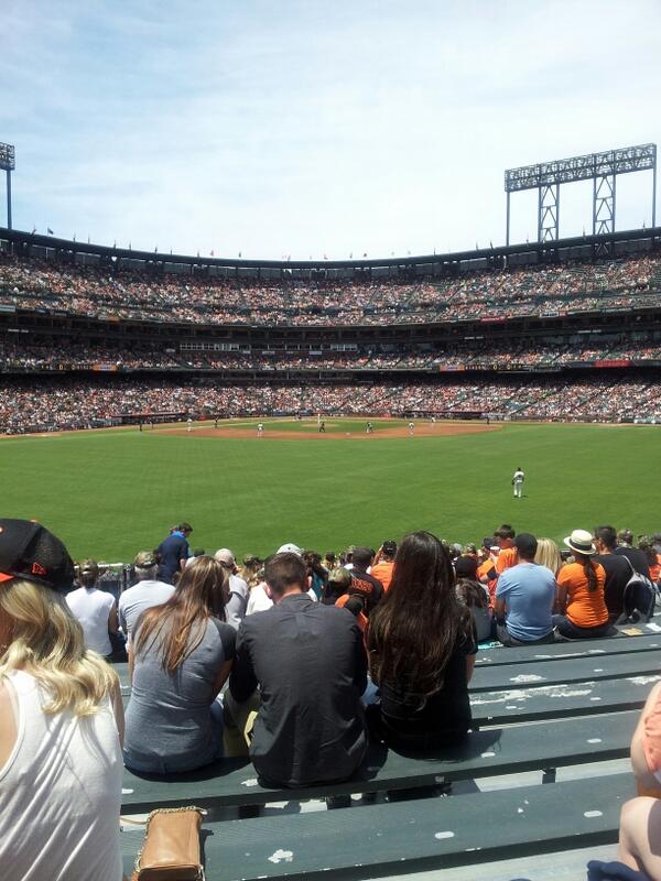View from the bleachers at AT&T Park. Home of the San Francisco Giants.