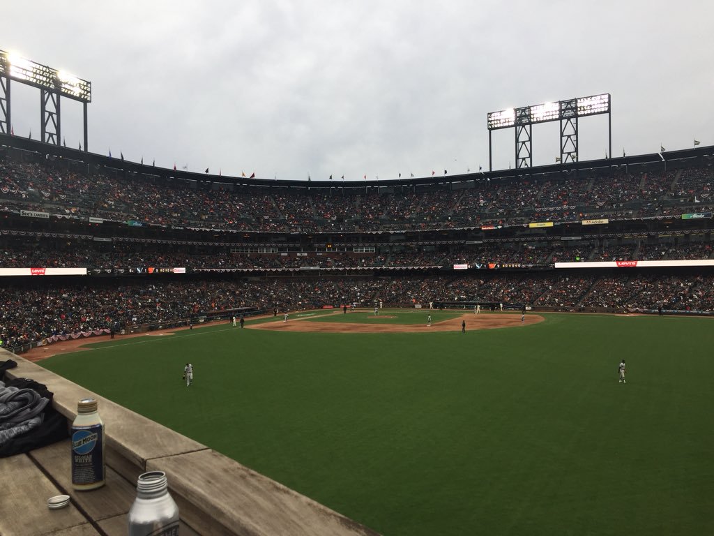 View from the Coors Light Silver Bullpen at AT&T Park. Home of the San Francisco Giants.