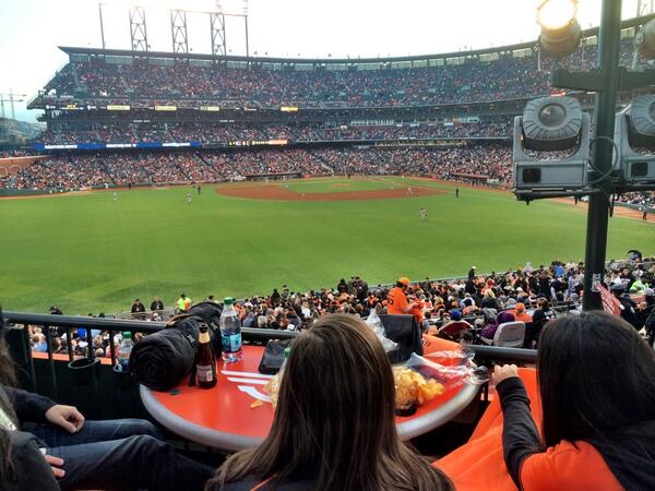 View from the Docker's Deck at AT&T Park. Home of the San Francisco Giants.