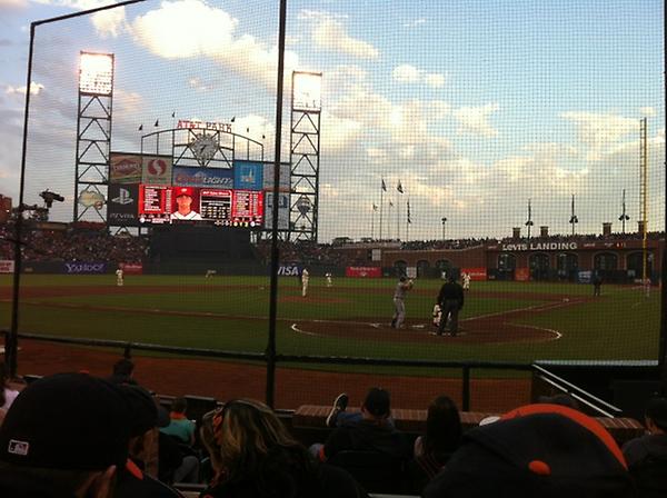 View from the Lexus Batter's Box at AT&T Park.