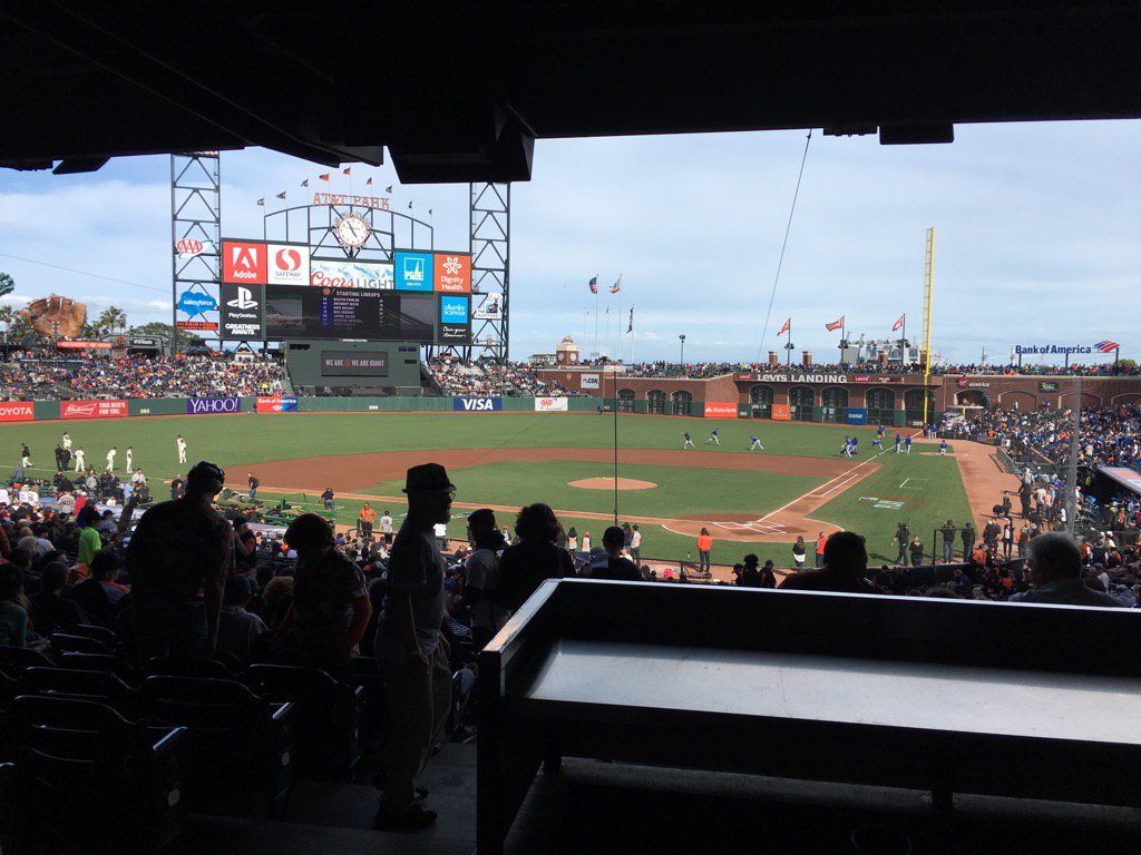 View from the Press Club Box at AT&T Park. Home of the San Francisco Giants.