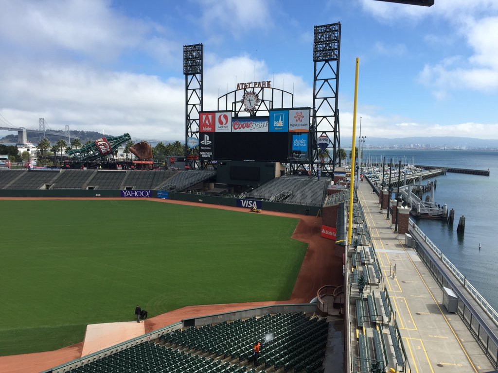 View from the Tony Bennett Suite at AT&T Park. Home of the San Francisco Giants.