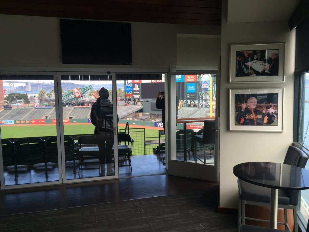 View from the Tony Bennett Suite at AT&T Park. Home of the San Francisco Giants.