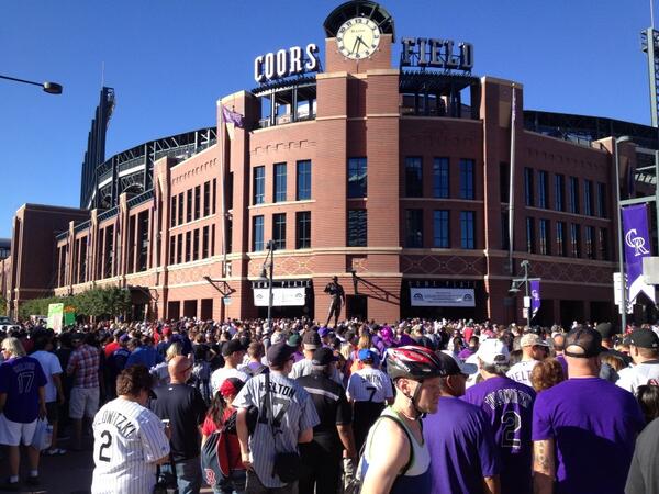 Photo of the exterior of Coors Field. Home of the Colorado Rockies.
