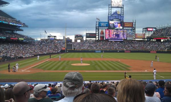 Photo of Coors Field from the lower level seats. Home of the Colorado Rockies.