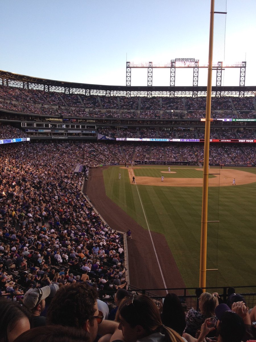 Photo of Coors Field from the mezzanine level. Home of the Colorado Rockies.