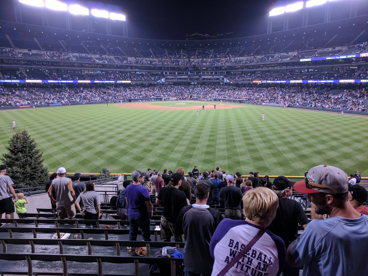 Photo of Coors Field from the pavilion level. Home of the Colorado Rockies.