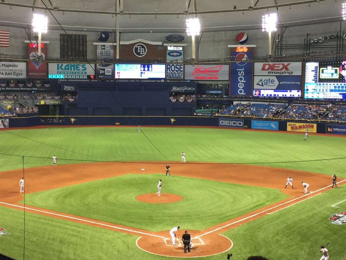 View from the press level at Tropicana Field. Home of the Tampa Bay Rays.