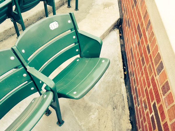 Photo of the Steve Bartman seat at Wrigley Field. Home of the Chicago Cubs.