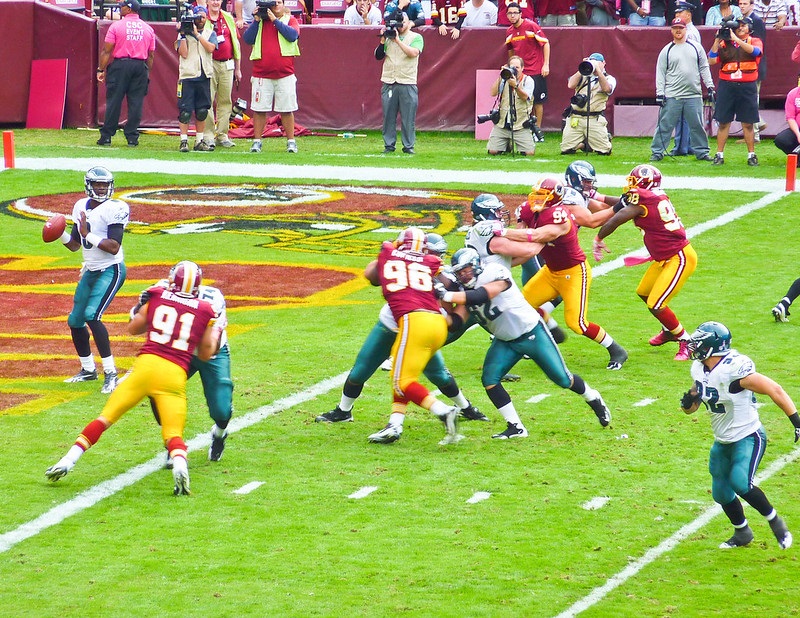 Photo taken from the dream seats at Fedex Field during a Washington Redskins home game.