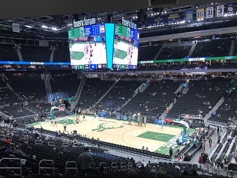 Photo taken from the lower level of Fiserv Forum. Home of the Milwaukee Bucks.