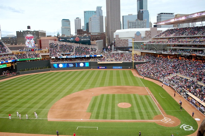 Photo of a Minnesota Twins game at Target Field in Minneapolis, Minnesota.