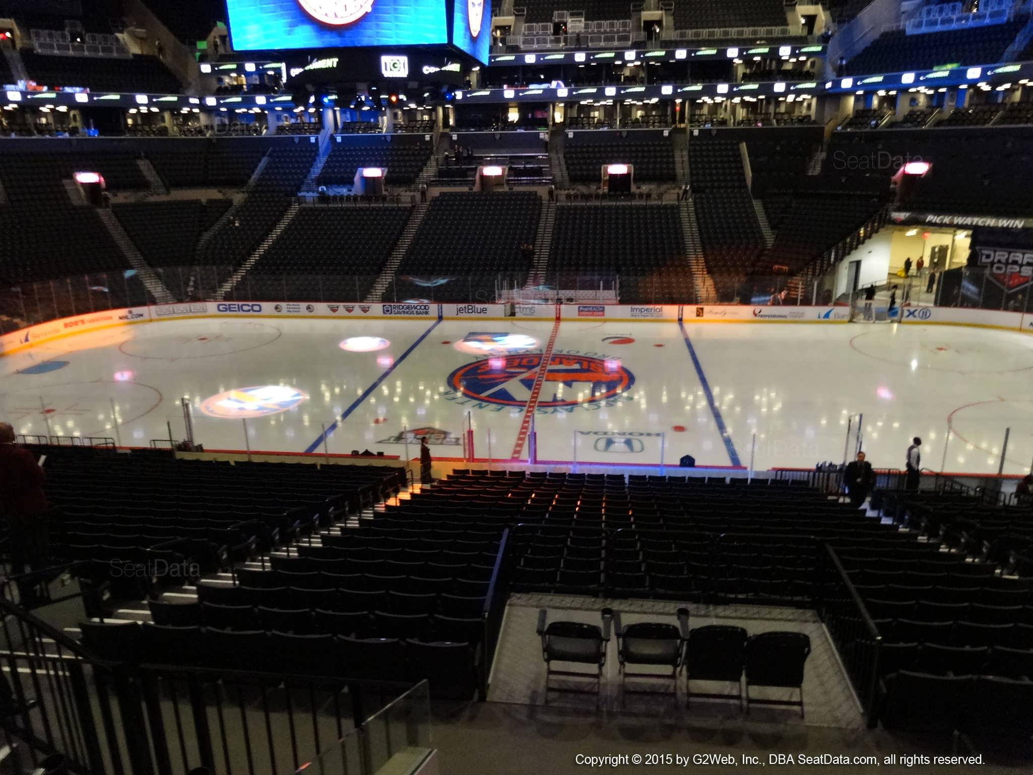 Seat View from Section 107 at the Barclays Center, home of the New York Islanders