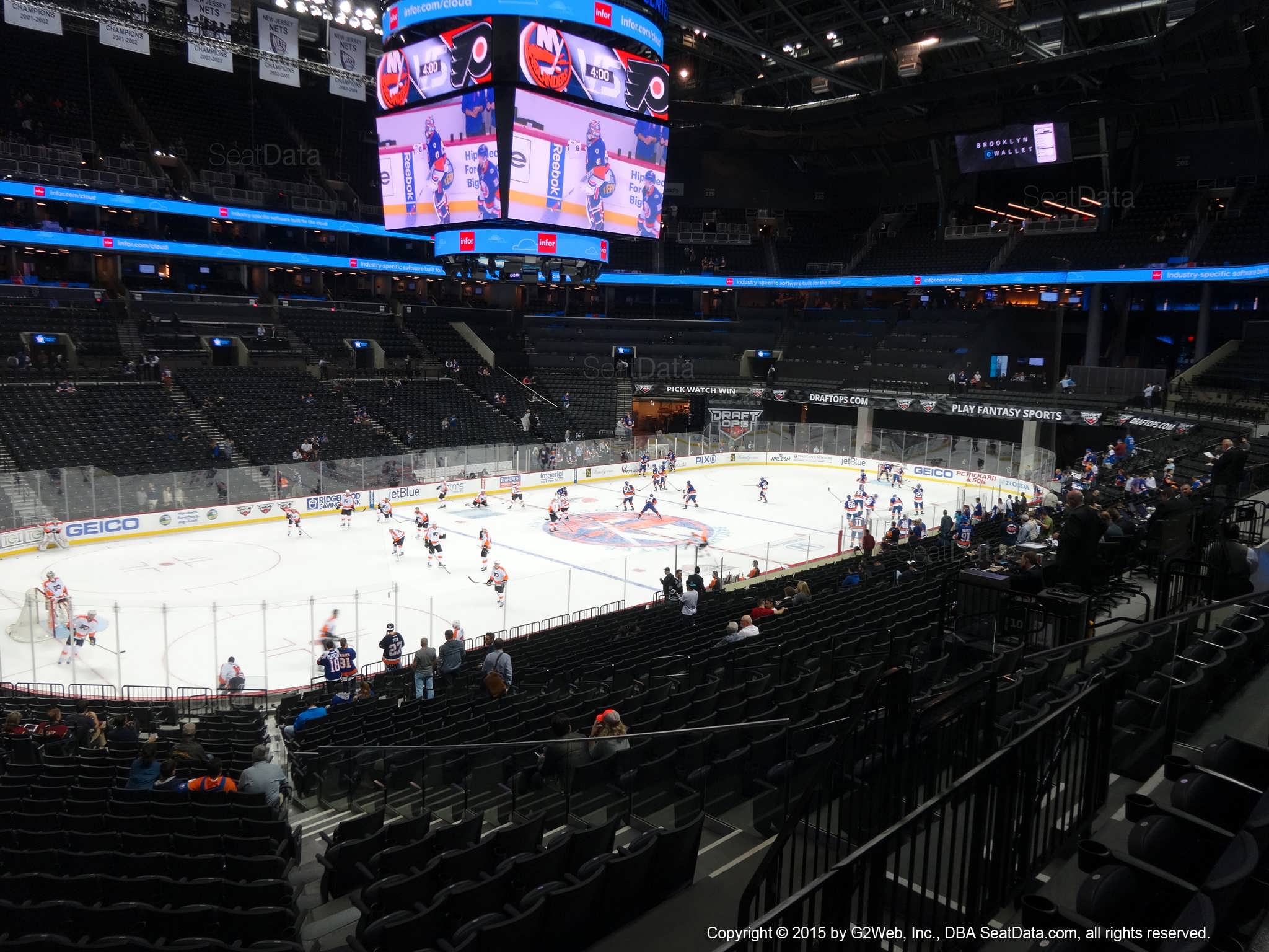 Seat View from Section 111 at the Barclays Center, home of the New York Islanders