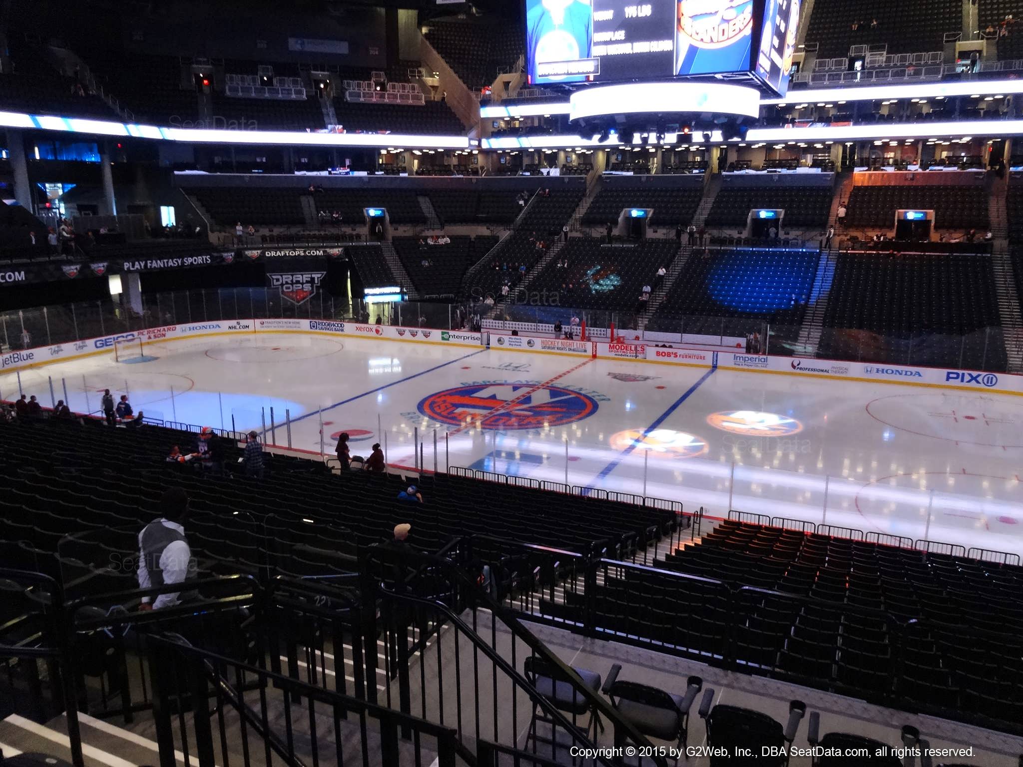 Seat View from Section 123 at the Barclays Center, home of the New York Islanders