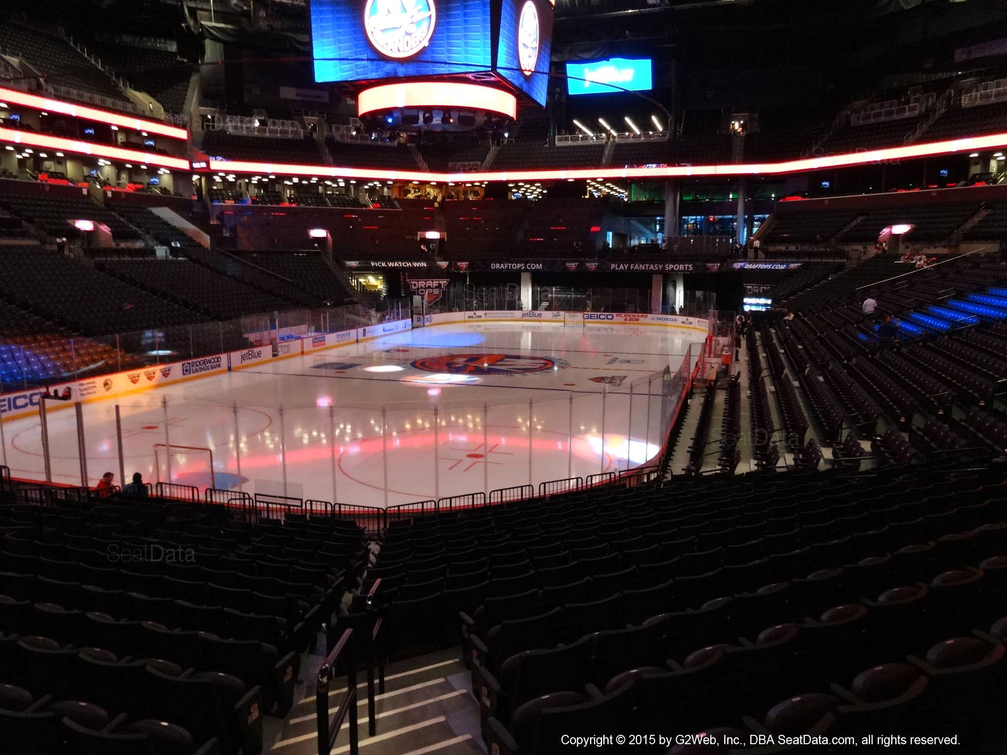 Seat view from section 13 at the Barclays Center, home of the New York Islanders