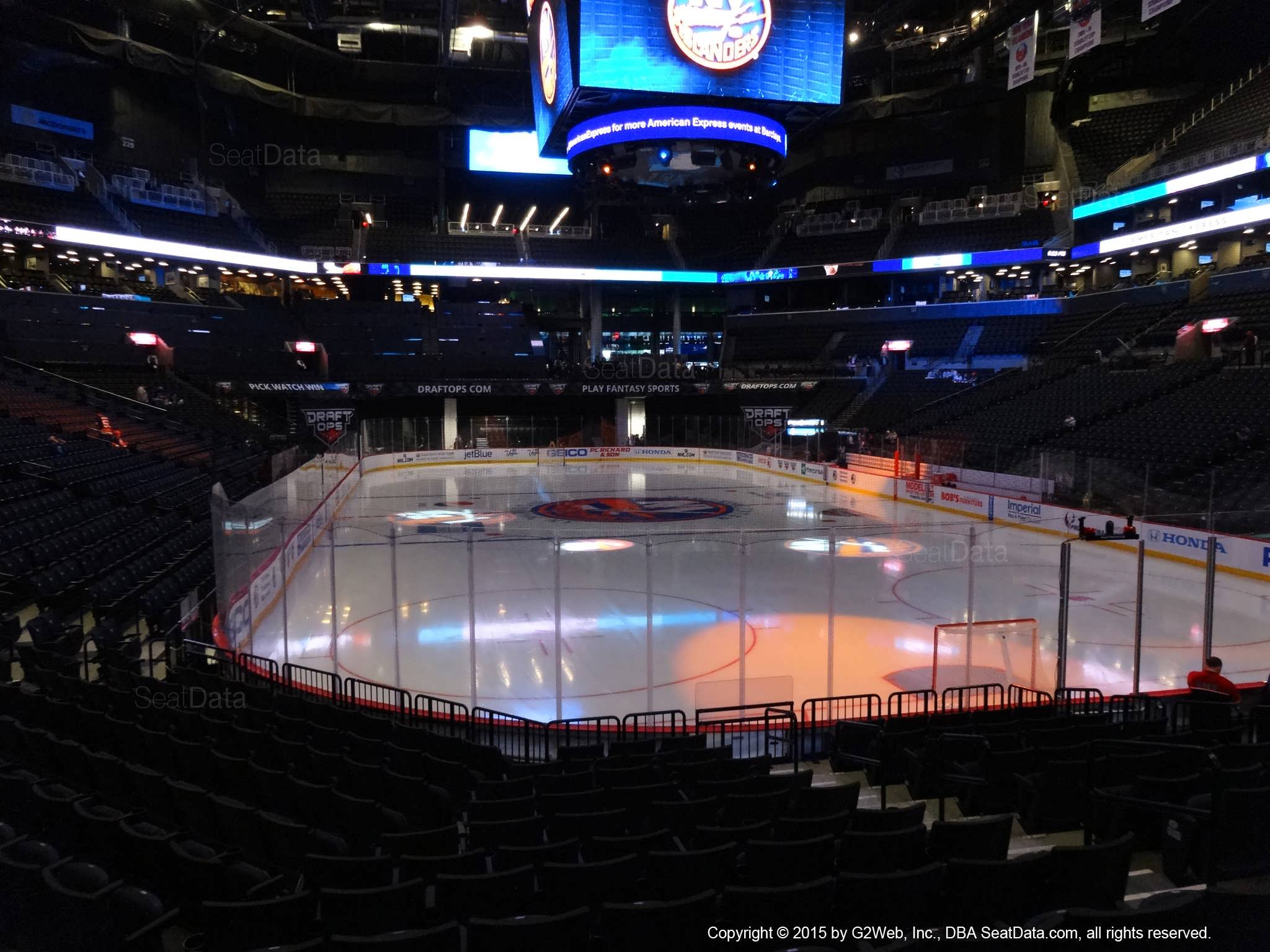 Seat view from section 17 at the Barclays Center, home of the New York Islanders