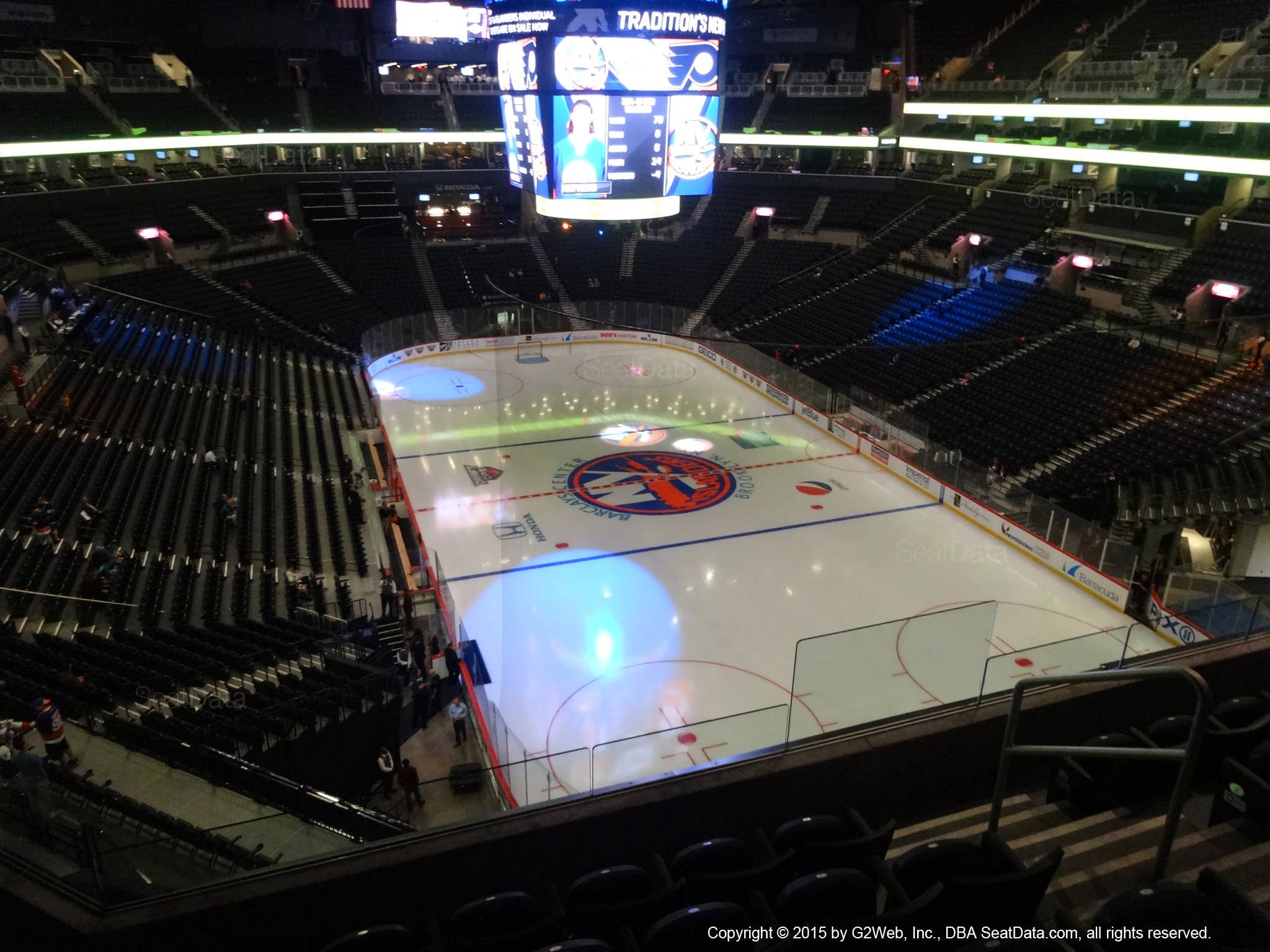 Seat View from Section 202 at the Barclays Center, home of the New York Islanders