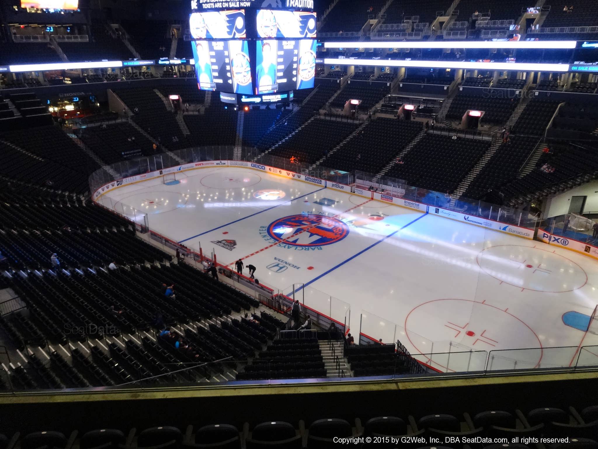 Seat View from Section 204 at the Barclays Center, home of the New York Islanders