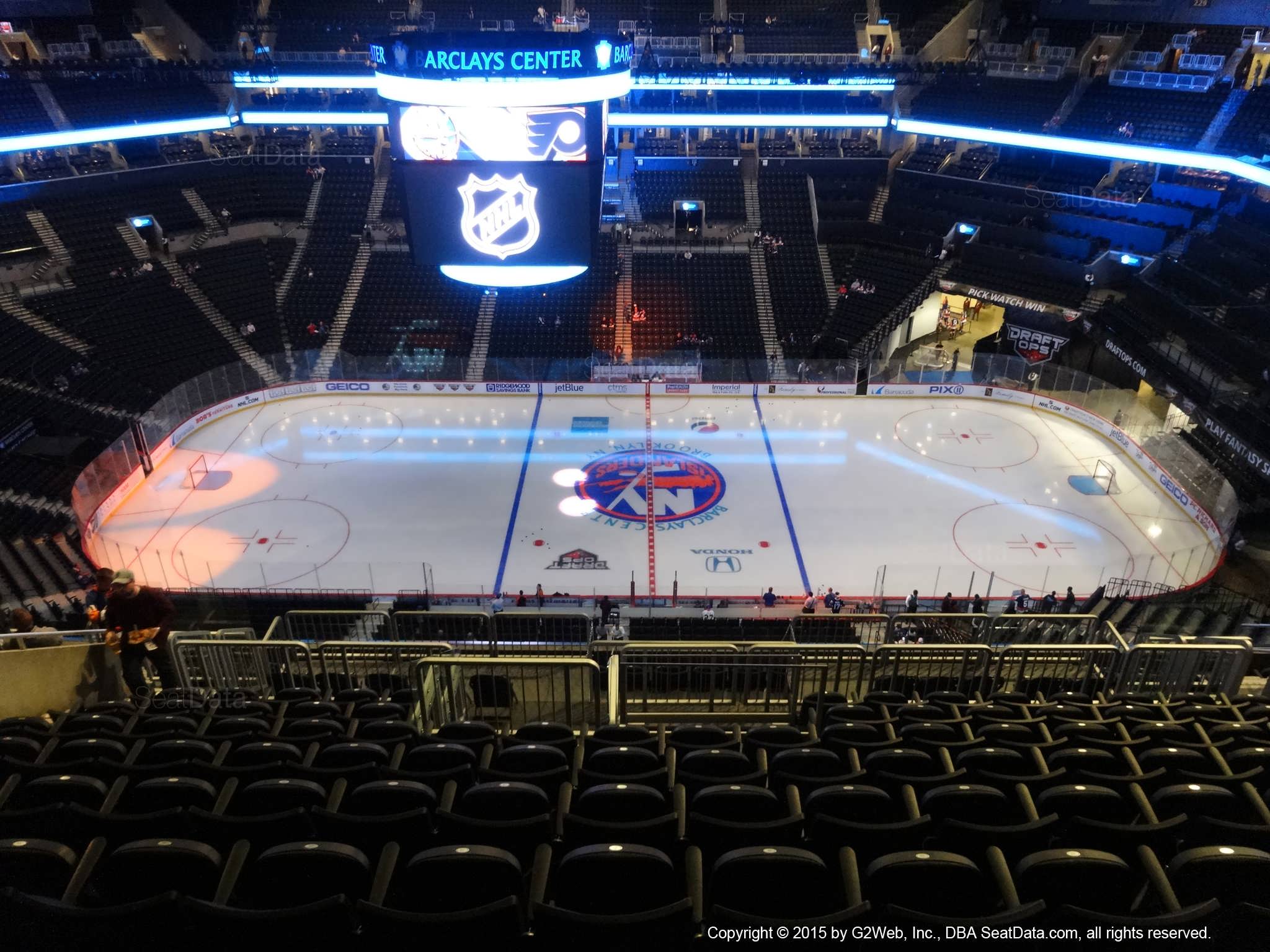 Seat View from Section 207 at the Barclays Center, home of the New York Islanders