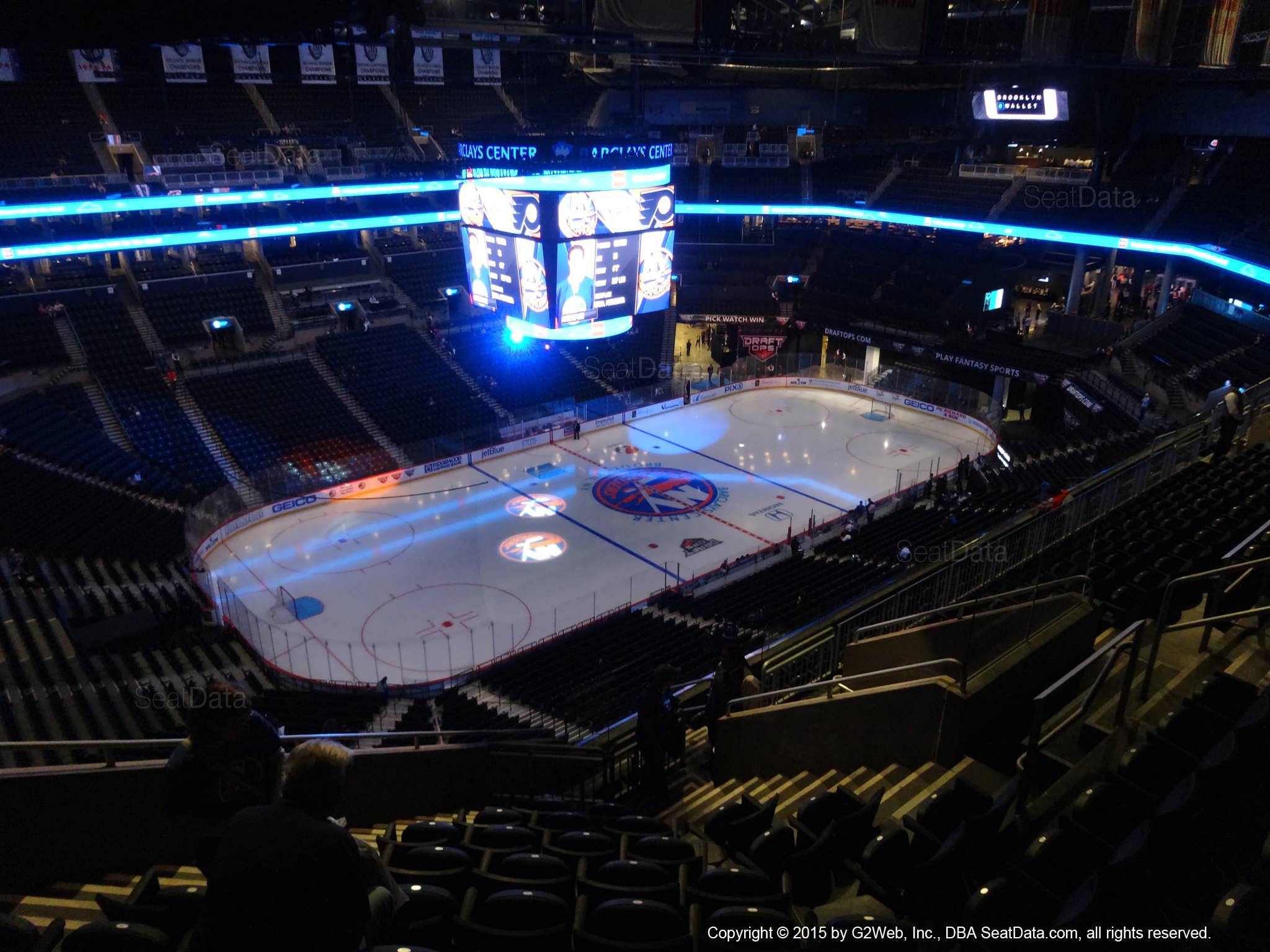 Seat View from Section 211 at the Barclays Center, home of the New York Islanders