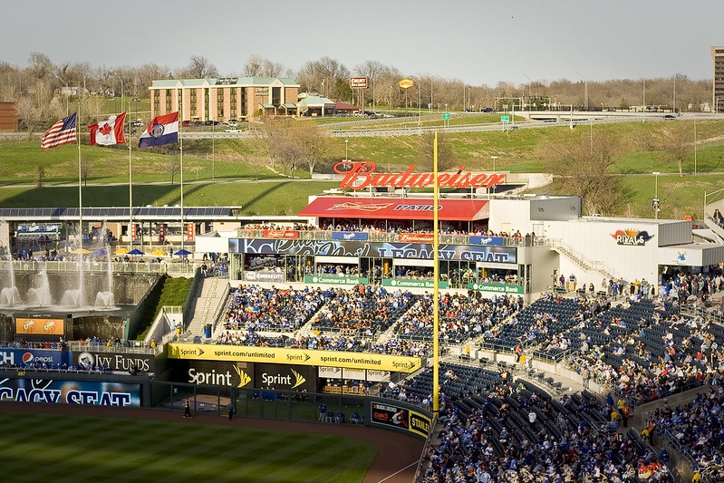 Photo of Rivals Sports Bar at Kauffman Stadium taken during a Kansas City Royals home game.