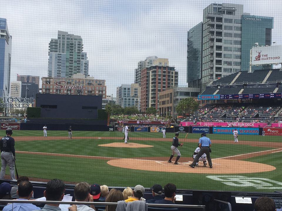 View from Section 102 at Petco Park, Home of the San Diego Padres