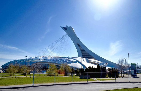 Exterior photo of Olympic Stadium.