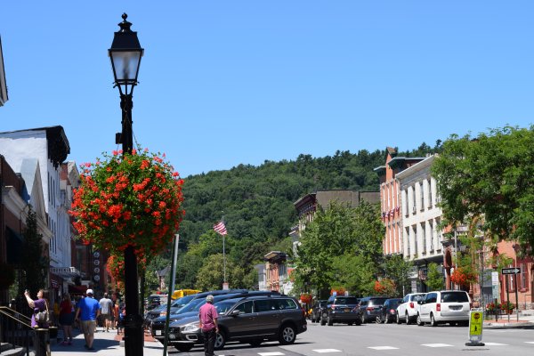 Photo of downtown Cooperstown, New York.