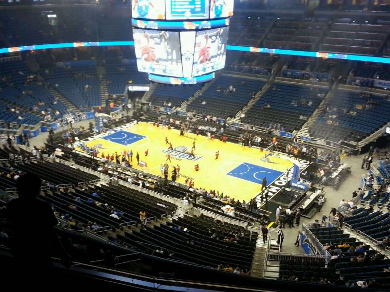 Seat view from section 206 at the Amway Center, home of the Orlando Magic. 