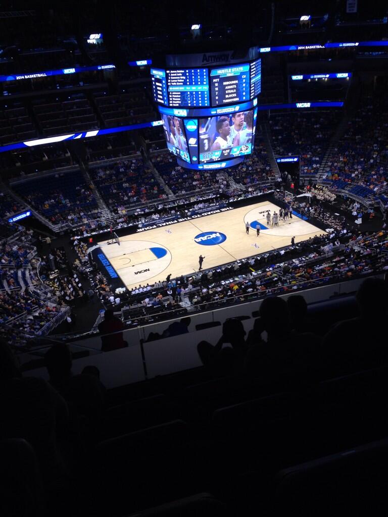 Seat view from section 212 at the Amway Center, home of the Orlando Magic. 