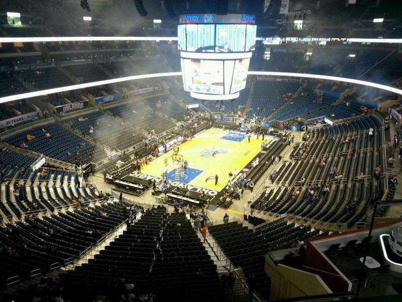 Seat view from section 231 at the Amway Center, home of the Orlando Magic. 