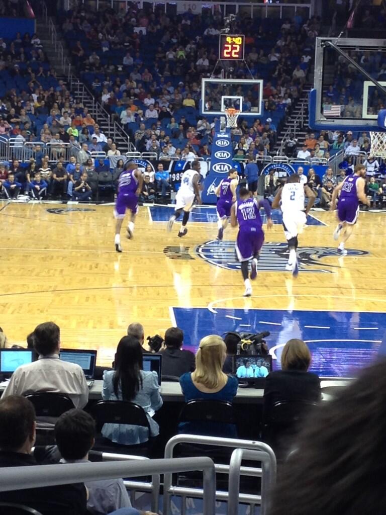 View from Section 101 at the Amway Center, home of the Orlando Magic