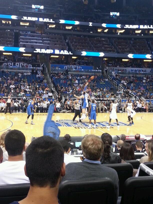 View from Section 106 at Amway Center