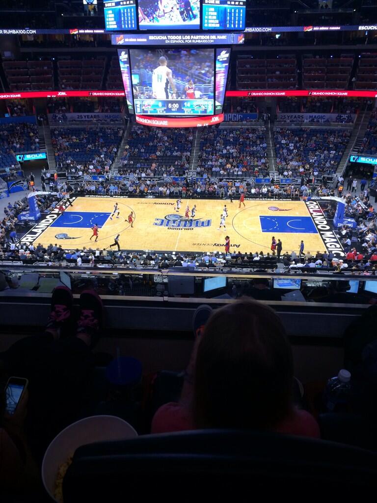 Seat view from section 209 at the Amway Center, home of the Orlando Magic. 