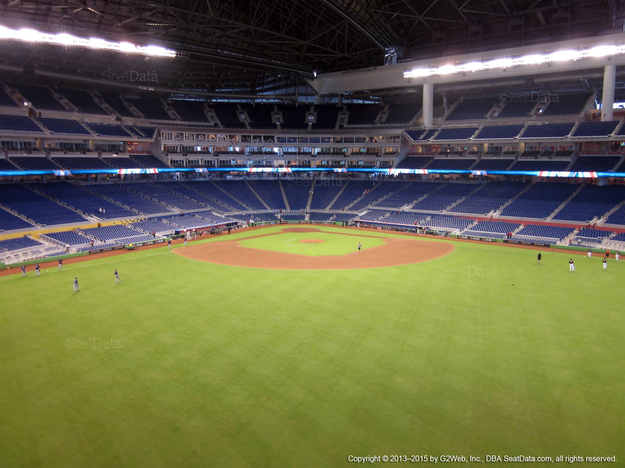 Seat view from section 135 at Marlins Park, home of the Miami Marlins