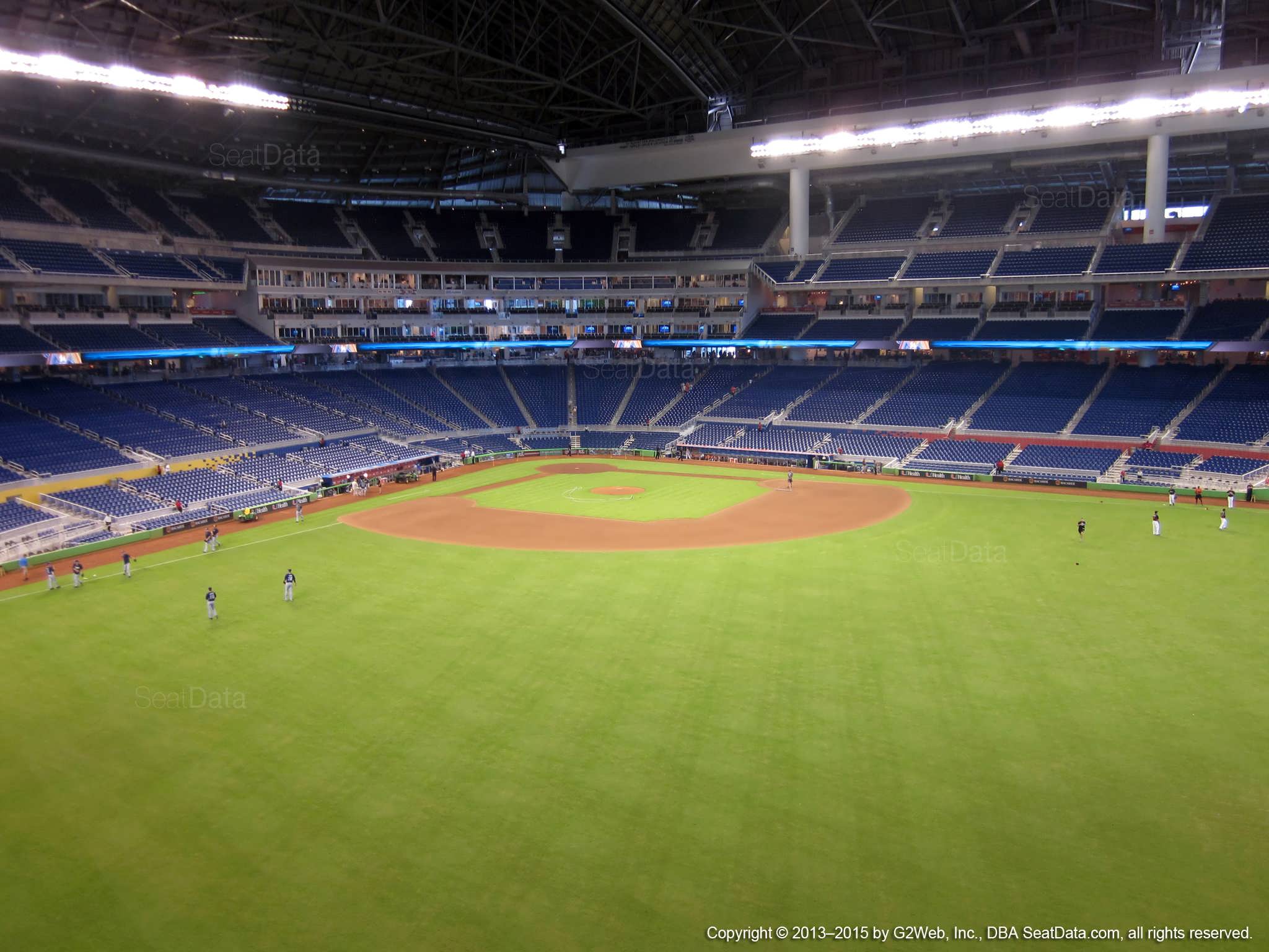 Seat view from section 136 at Marlins Park, home of the Miami Marlins