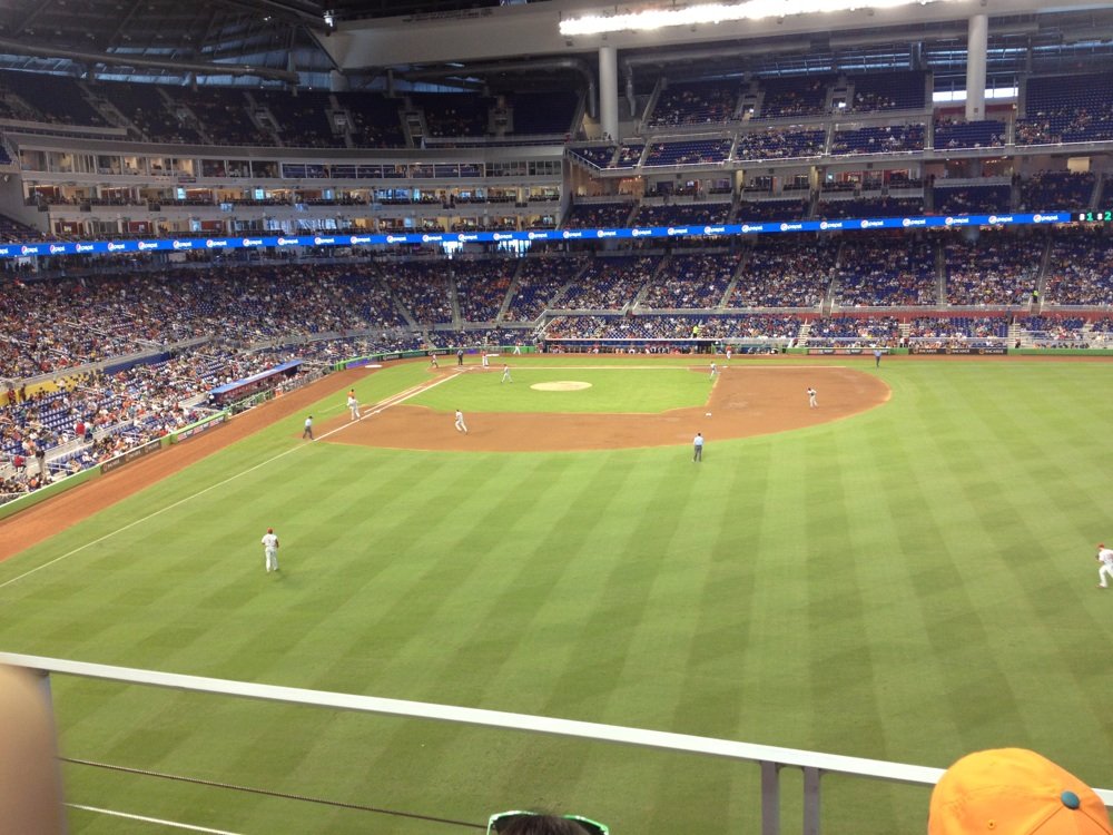 Seat view from section 139 at Marlins Park, home of the Miami Marlins