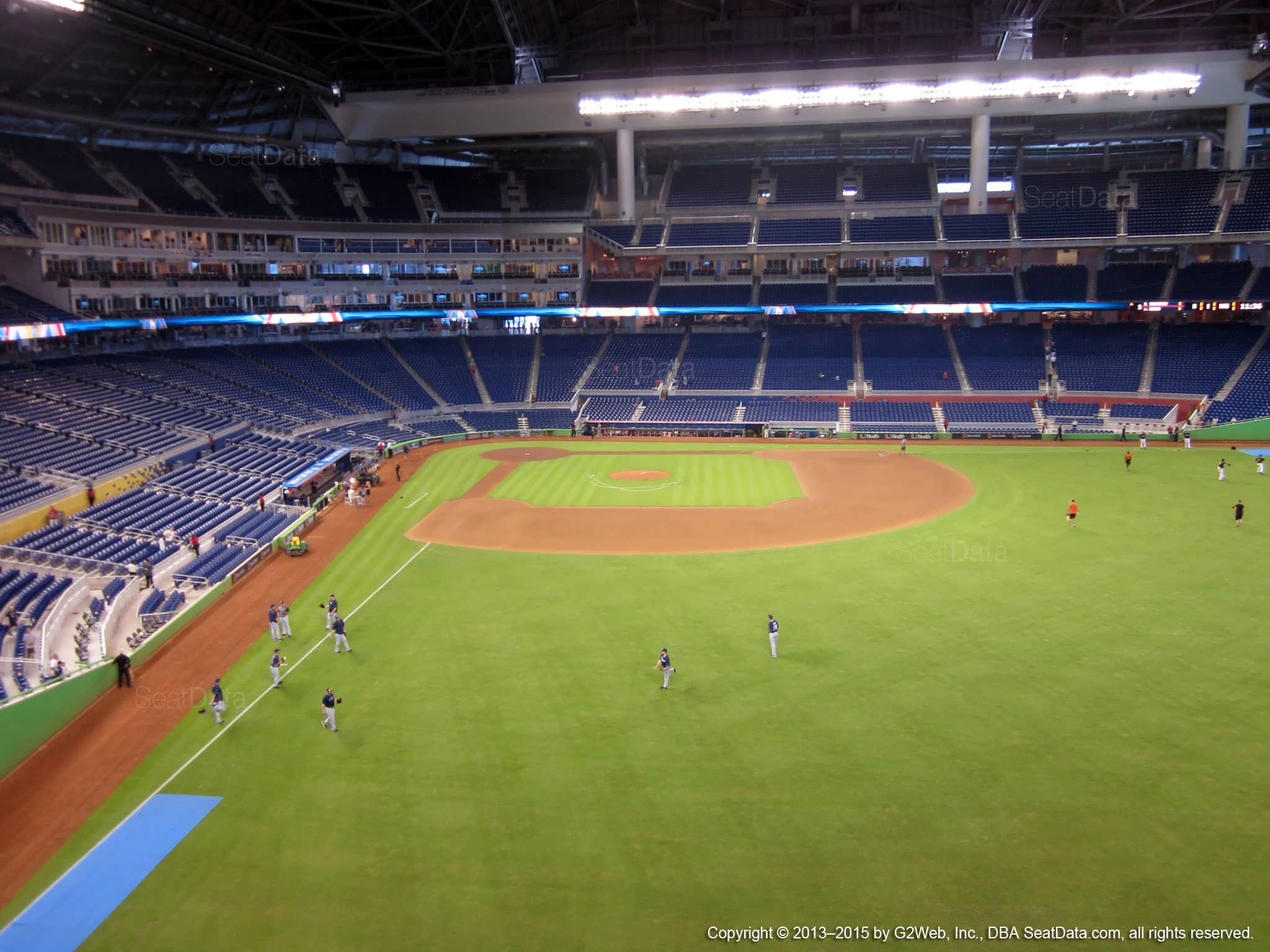 Seat view from section 140 at Marlins Park, home of the Miami Marlins