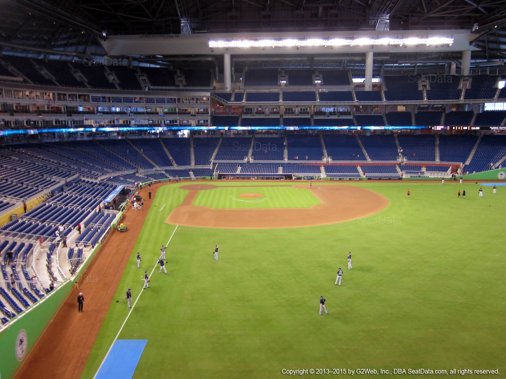 Seat view from section 141 at Marlins Park, home of the Miami Marlins