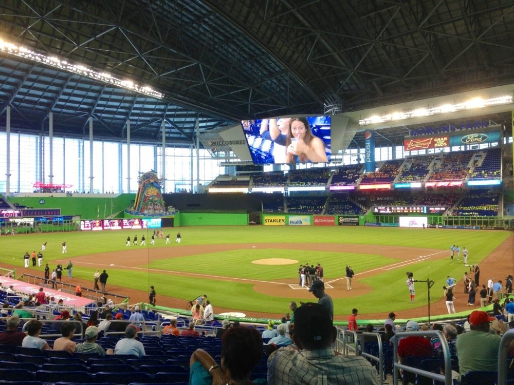 Seat view from section 16 at Marlins Park, home of the Miami Marlins