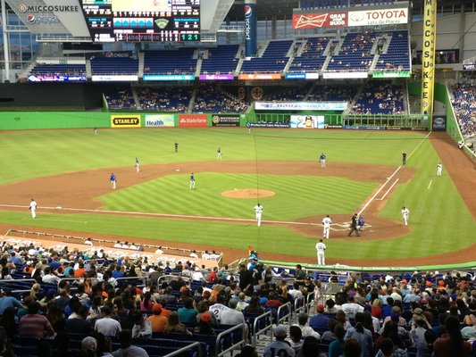 Seat view from section 17 at Marlins Park, home of the Miami Marlins
