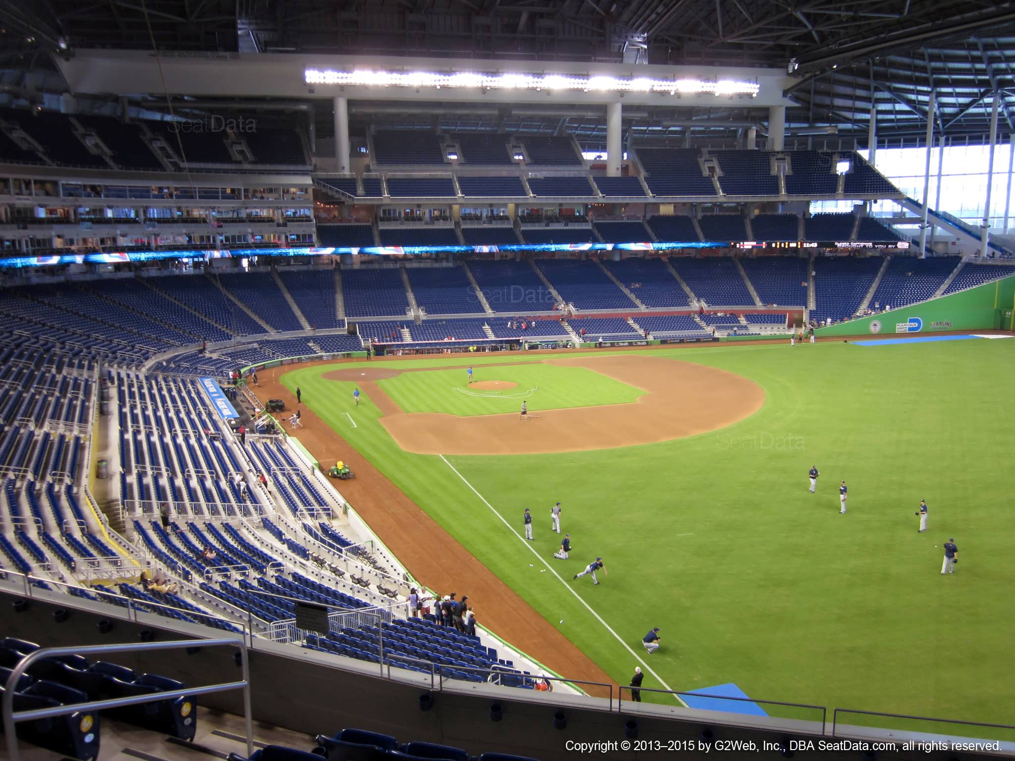 Seat view from section 201 at Marlins Park, home of the Miami Marlins