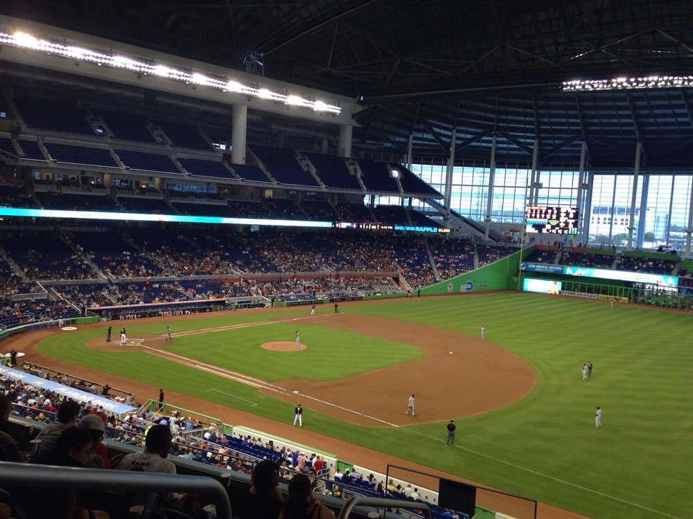 Seat view from section 205 at Marlins Park, home of the Miami Marlins