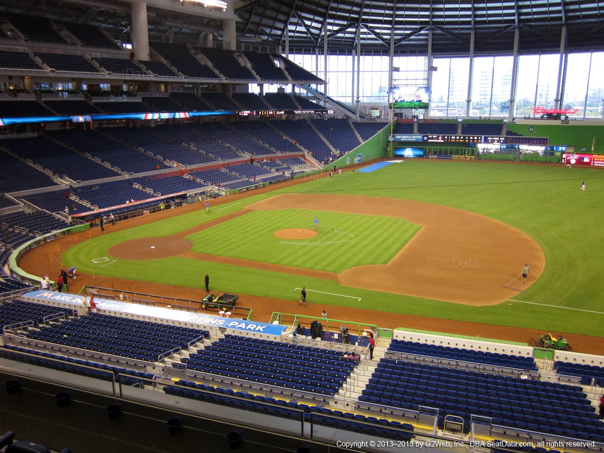 Seat view from section 208 at Marlins Park, home of the Miami Marlins