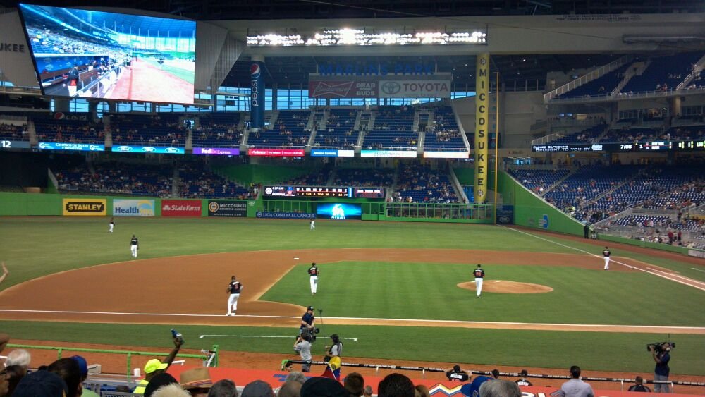 View from Section 20 at Marlins Park in Miami, Florida
