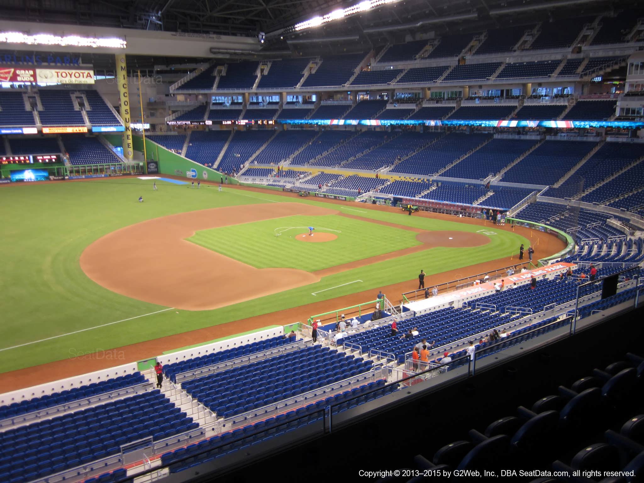 Seat view from section 223 at Marlins Park, home of the Miami Marlins