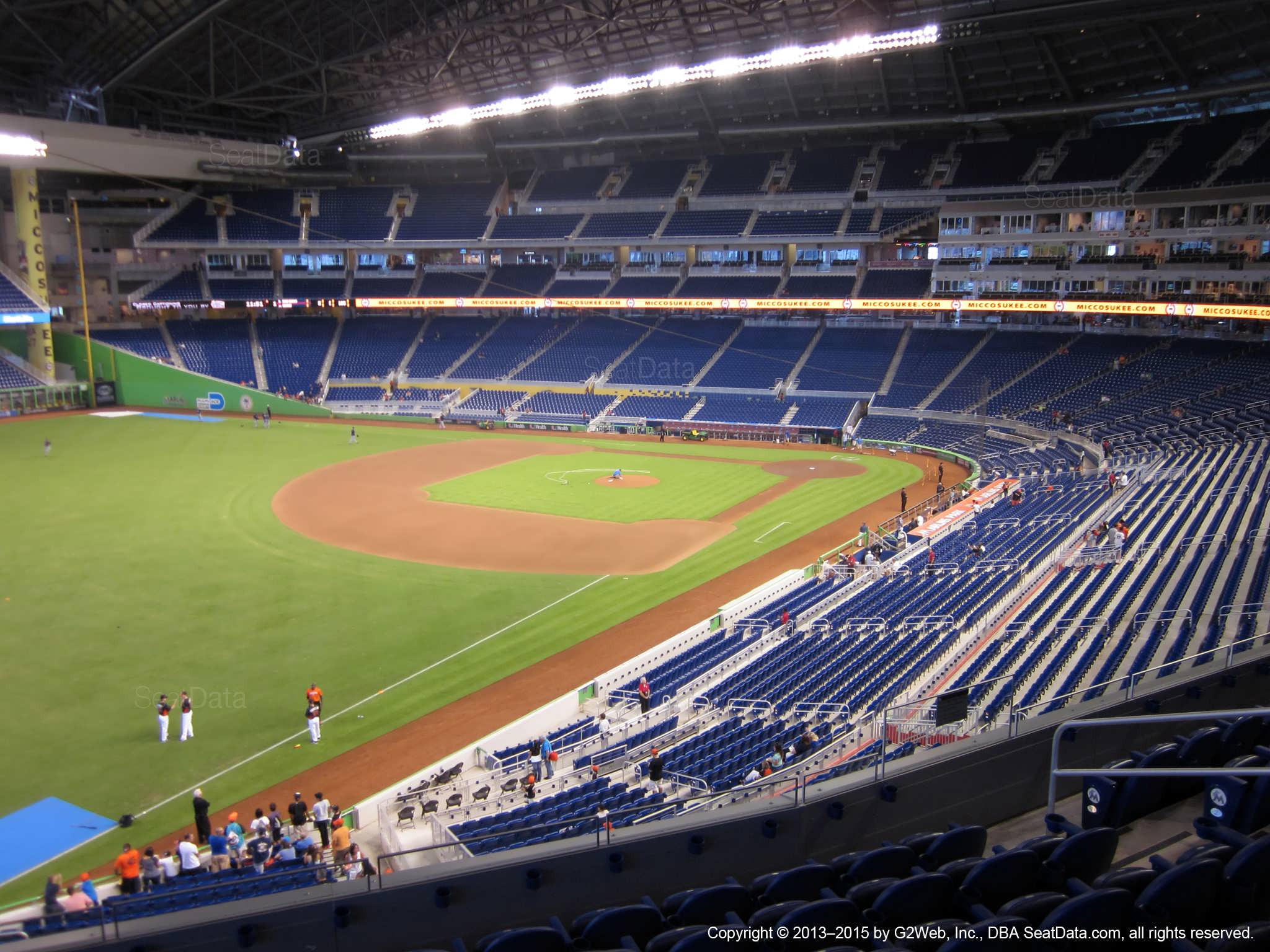 Seat view from section 227 at Marlins Park, home of the Miami Marlins