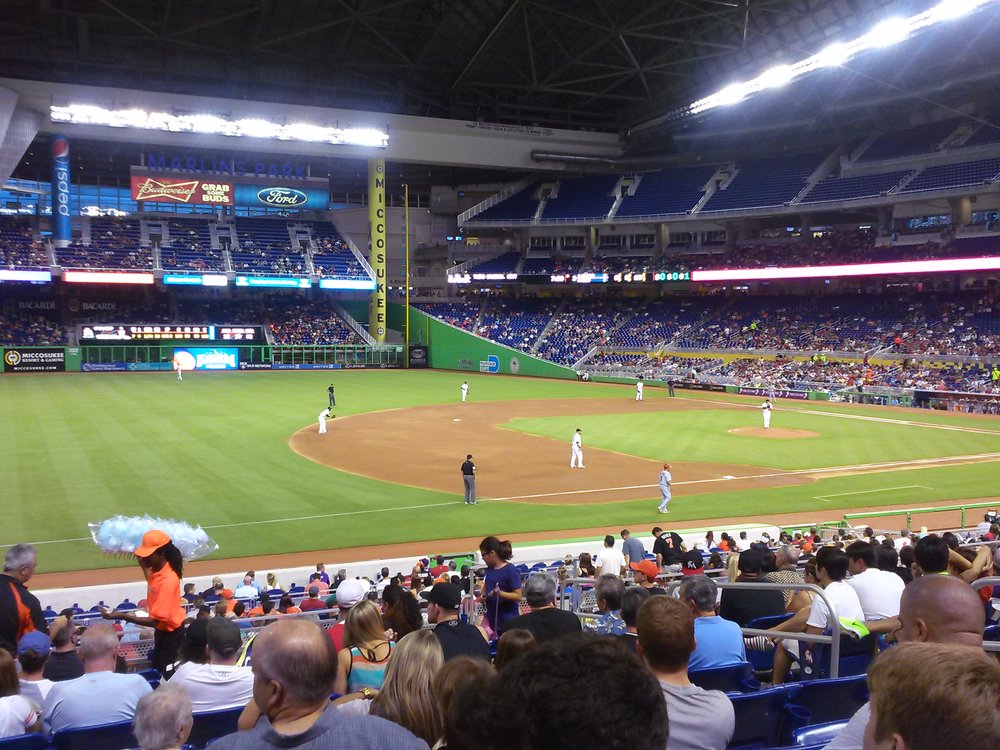 Seat view from section 23 at Marlins Park, home of the Miami Marlins